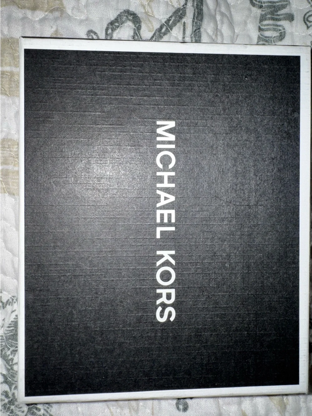 Michael Kors Men’s All Over MK Logo Print Leather Slim Billfold Wallet Black NWT